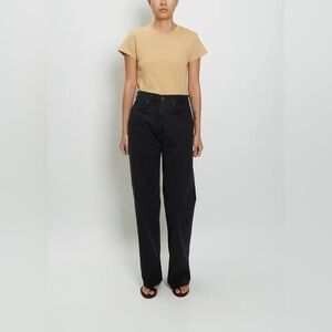 6397 Wide-Leg High-Rise Jean Coal Black size 28